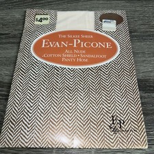 VTG Evan-Picone Silkee Sheer New Long Shell Sandalfoot Panty Hose Small 181