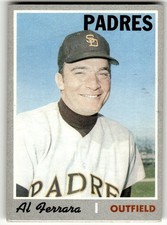 1970 Topps #345 Al Ferrara San Diego Padres Baseball B