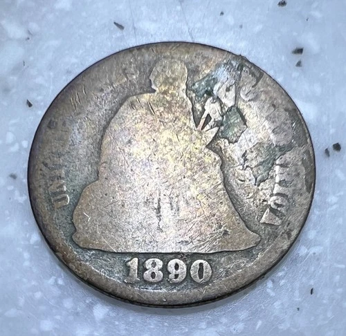 1890-S - Seated Liberty Dime 10c - AG/G