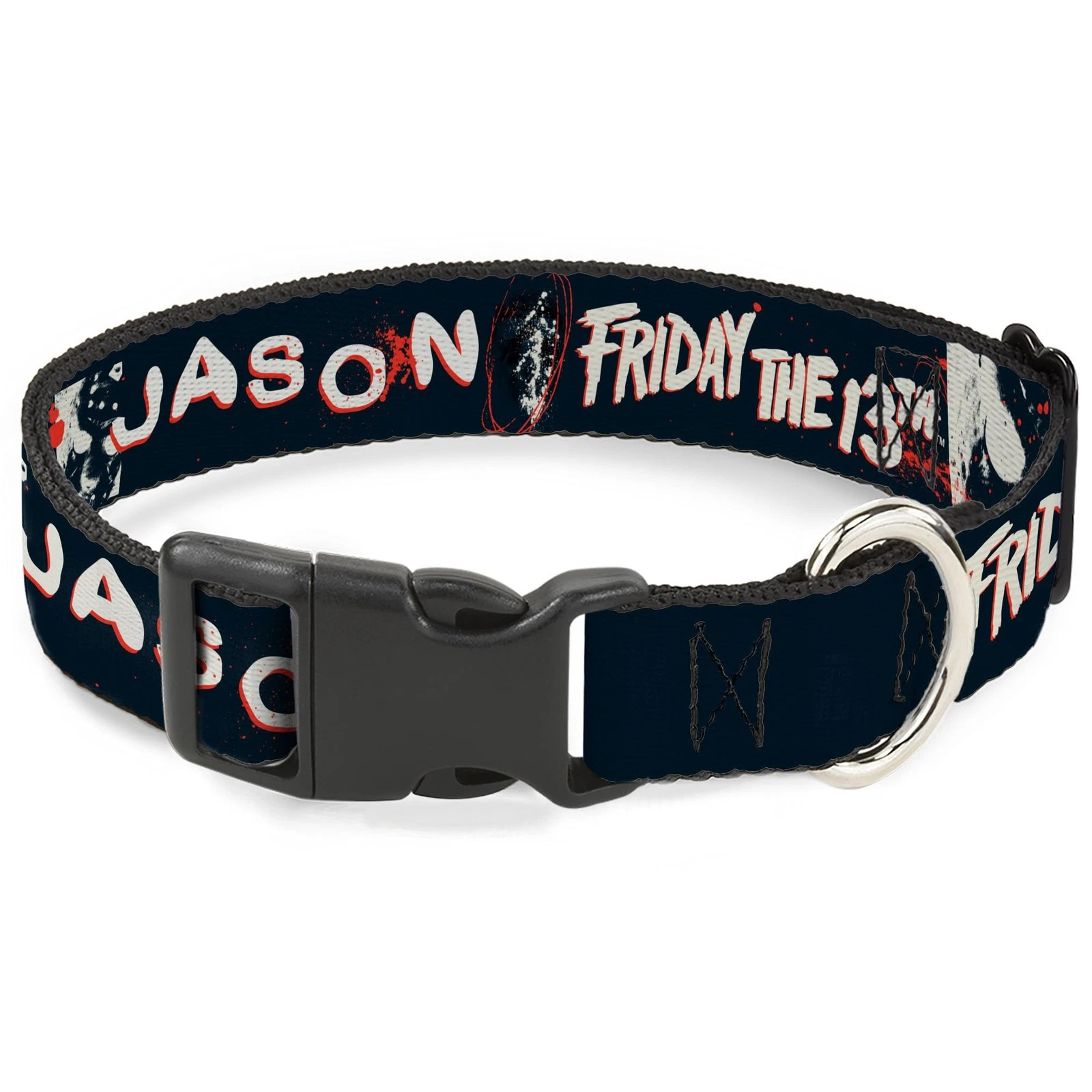 Warner Bros. Horror Movies Pet Collar, Dog Collar Plastic Buckle, Friday The 13t