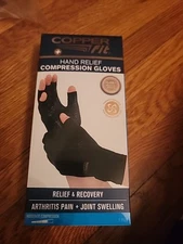 Copper Fit Copper Infused Compression Gloves, Hand Relief L/XL Unisex