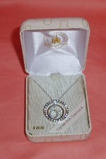 RARE-DISNEY SWAROVSKI CRYSTALS .925 SILVER 18" CHAIN NECKLACE-NEW IN BOX