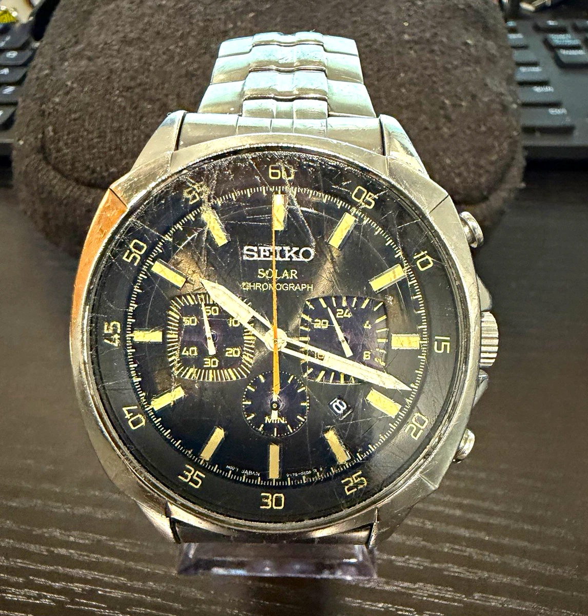 Seiko Solar Chronograph Watches for sale - eBay