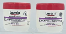 Lot of 2 Eucerin Roughness Relief Cream 16oz Each | Daily Use | Fragrance Free