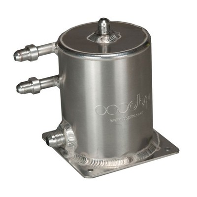 OBP Aluminium Leichter Kraftstoffwirbeltopf - 1 Liter, -6JIC Einlass / -8JIC Auslass