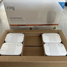 4-Pack Ring Alarm Contact Sensor 2nd Gen Monitor 4 Doors Windows Home Alerts NEW