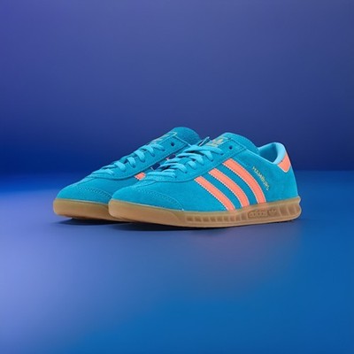 Adidas Originals Hamburg Damen Schuhe Gr 37 NEU Sport Sneaker blau orange JS0682