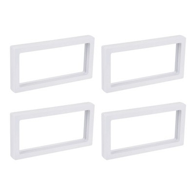 Floating Film Presentation Box for ABS, 23x9x2cm White Frame, Set of 4