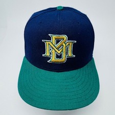 VTG Milwaukee Brewers MLB Diamond Collection Hat 7 1/8 Blue Green Wool New Era