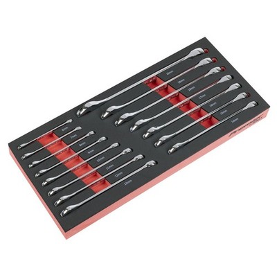 Sealey Metriertes Steckschlüsselset Mit Werkzeugtray 15 Stk 6 Bis 22Mm TBT48