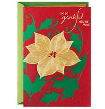 HALLMARK So Grateful You're Mine Romantic CHRISTMAS Card FOR HER