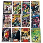 Vintage 80s 90s Marvel & DC Comics Spider-Man Superman Batman Iron Man Lot of 12