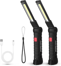 Rechargeable LED Work Light 360° Rotating Flashlight with 5 Lighting Modes