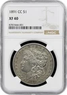 1891 CARSON CITY Mint   Morgan Silver Dollar NGC XF40
