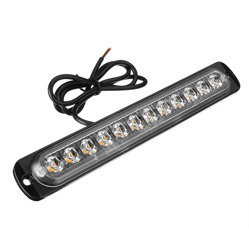 4X Frontblitzer Blitzlicht Warnleuchte LKW PKW Strobe Licht 12LED 12-24V Gelb - Bild 4 von 4