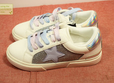 art class Girls' Kaitlyn Court Sneakers Silver Size 4