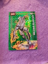 2026 Topps Chrome Marvel Silver Surfer Green X Fractor Card #157 21/99