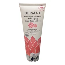 Derma E - Rosehip & Almond Anti-Aging Shea Body Lotion, Flora-Collagen 8oz