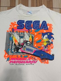 Vintage Sonic the Hedgehog 1993 Sega Racing Makela & Patoharju Rare Shirt L