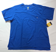 NWT WonderWink W123 Scrub Top Men 2XL Royal V Neck Pocket Medical