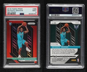 2018-19 Panini Prizm Red Prizm /299 Devonte' Graham #288 PSA 9 MINT Rookie RC