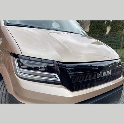 For New VW Crafter Headlight Eyebrow Trim   Gloss Black - Van Styling Accessory