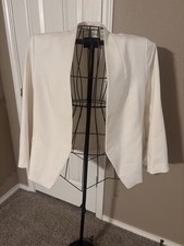 Banana Republic White Dot-Pattern Lined Blazer