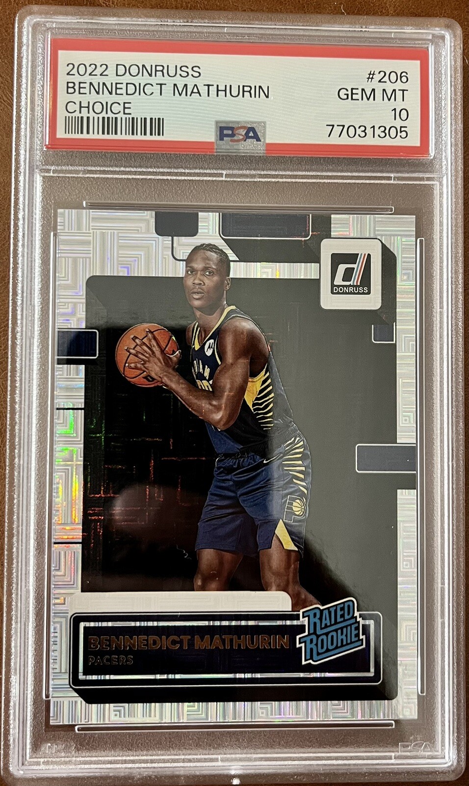 2022 Donruss Choice Bennedict Mathurin Rookie RC #206 SP Pacers PSA 10 Low Pop