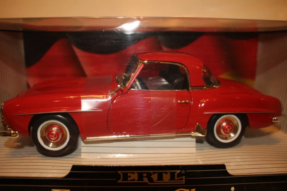 Ertl European Classics Mercedes Benz 190 SL cupé, rojo escala 1:18 diecast Foto 2 de 4