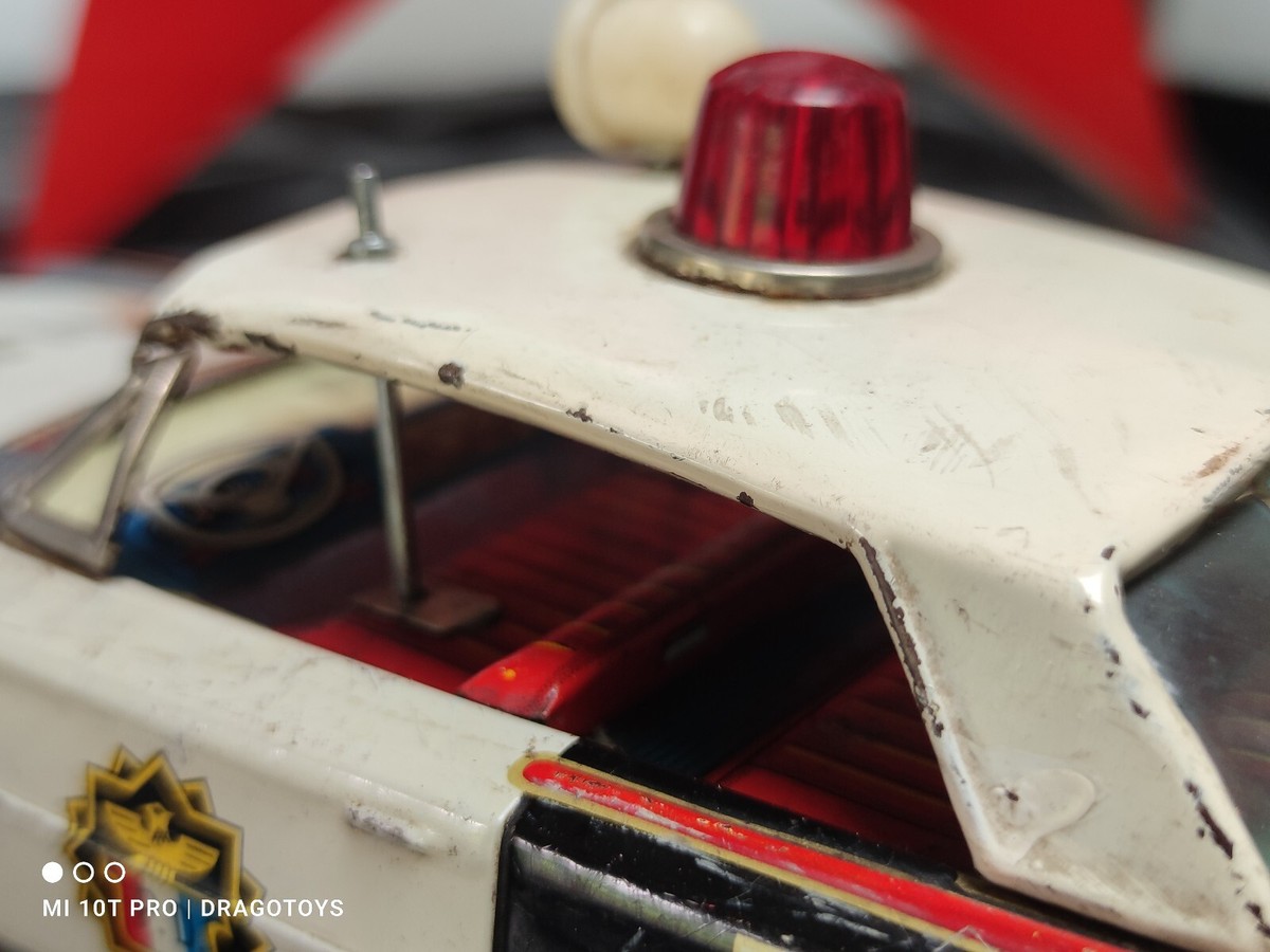 VINTAGE CADILLAC POLICE TIN TOY CAR 60's MADE IN JAPAN VINTAGE CADILLAC POLICE TIN TOY CAR 60's MADE IN JAPAN