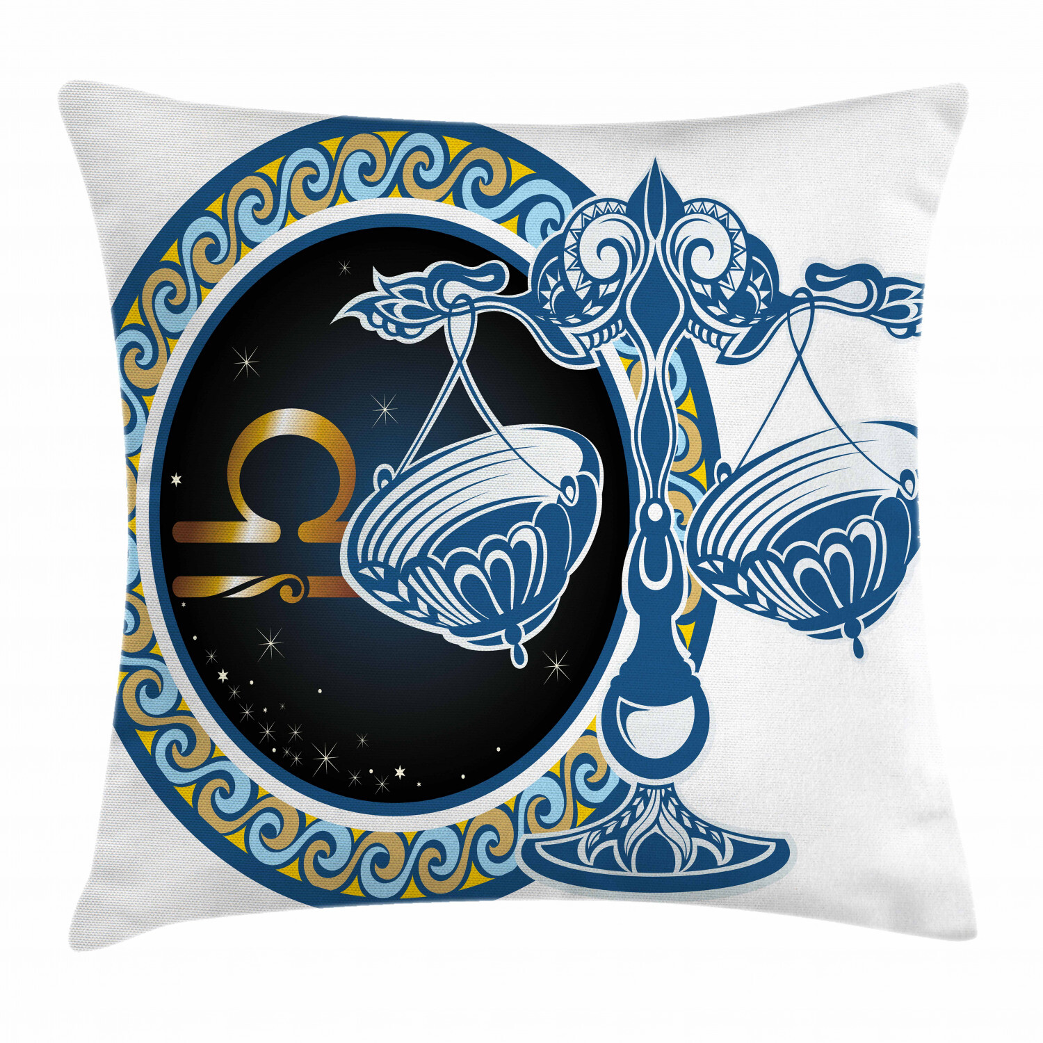 Zodiac Libra Astrological Square Pillow Case 16 Inch Cover