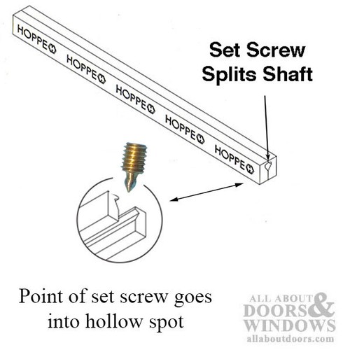 Hoppe Spindle For HLS 9000 Fits 1 3/4 inch Doors Split Shaft Spindle - Picture 3 of 3