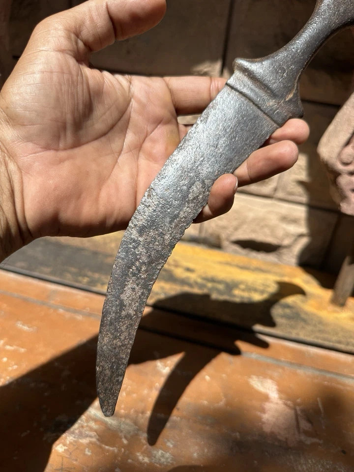 Antigua Espada Cuchillo Jamia Daga India Forjada a Mano Hierro Raro Foto 3 de 4