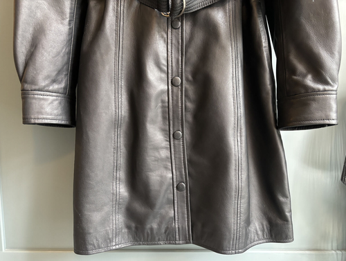 Oasis Leather Pleated Belted Mini Dress Black Size 10 - New With Tags - RRP £259 - Picture 7 of 11