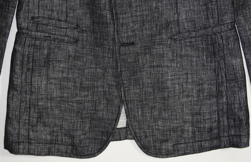 $498 NEW John Varvatos LUXE Blazer in Grey 100% Linen Size 38 - Picture 12 of 12