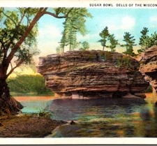 Sugar Bowl Dells of the Wisconsin River Newport Wisconsin Vintage Postcard 9175