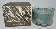 Partylite Natures Light Crackling   3 Wick Jar New  White Cedar P2G/G47561