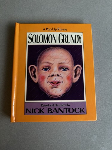 Solomon Grundy Pop-Up Rhyme Book By Nick Bantock 1992 Children's Book
