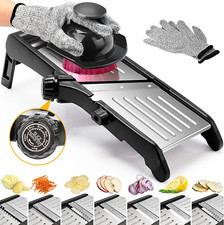 Mandoline Food Slicer for Kitchen, Adjustable Stainless Steel Mandoline Veget...