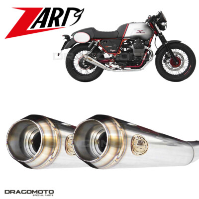 モトグッツィ、V7，V7レーサー、ZARD ステンレス マフラー 2本セット