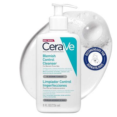 CeraVe Blemish Control Face Cleanser With 2% Salicylic Acid & Niacinamide, 8 oz