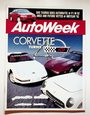 1992 November 16 Autoweek Magazine Corvette Ford Taurus BMW Bobby Rahal CART