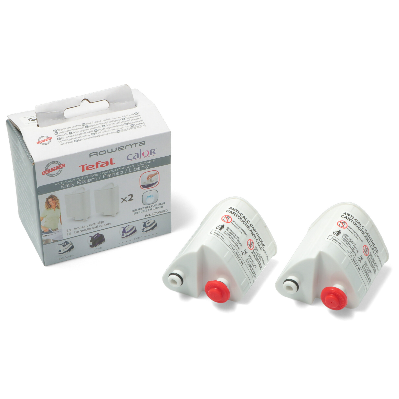 Rowenta tefal coppia  filtri anti calcare ferro stiro Fasteo Liberty Easy Steam