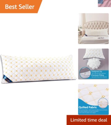 Versatile Adjustable Body Pillow 21 x54  - Comfort for Sleeping and Relaxation
