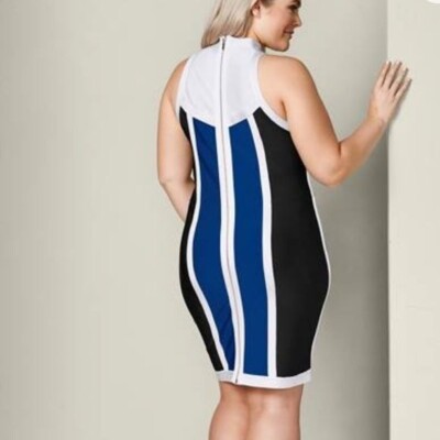 plus size striped bodycon dress LIV LACEY BABYDOLL DRESS by Ooh La La Cheri (Paris) – Madonna Complex main image 1