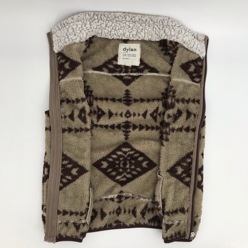 Dylan Womens Fleece Vest Brown Beige 