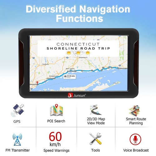 GPS Navigation for Car 7 Inch Vehicle GPS Navigation North America Lifetime Maps - Picture 8 of 8
