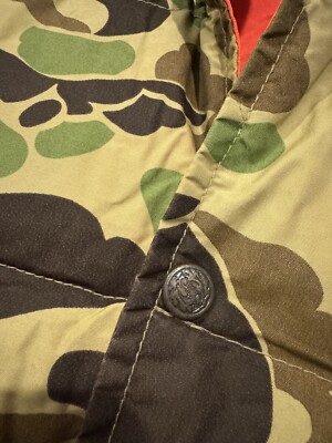 Hansa Branta Goose Down Vest Mens S Puffer Green Camo Hunting Camp