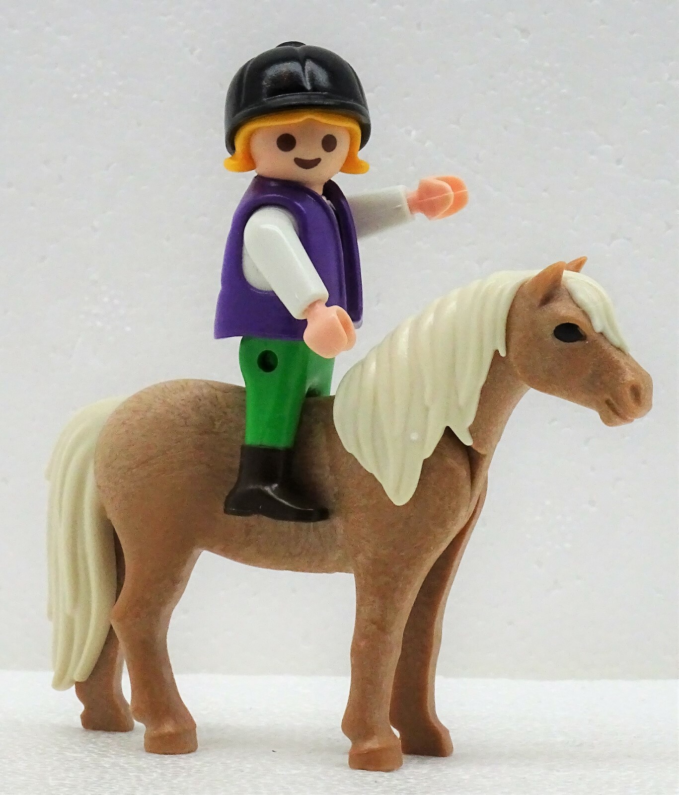 Piccolo Ragazza Con Pony Playmobil Per Cappello Bambino Cavallo Corte Dei Ranch