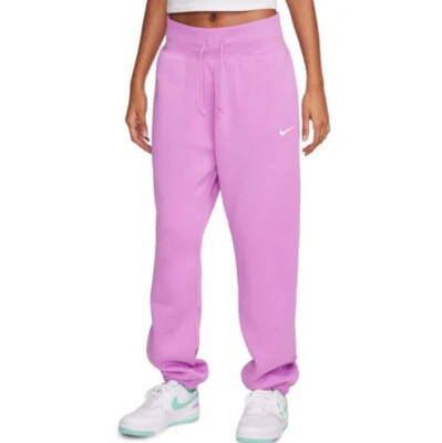 purple nike swoosh joggers